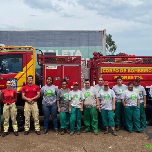 Corpo de Bombeiros de Santa Helena ministra treinamento à agentes da Associação Brilha Diamante