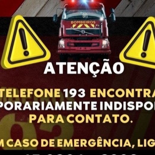 Corpo de Bombeiros de São Miguel do Iguaçu Informa: 193 Inoperante