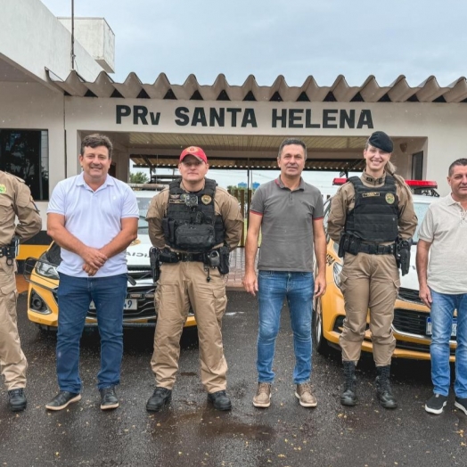 Dinho Maraskin se reúne com forças policiais para alinhar projetos futuros em Santa Helena