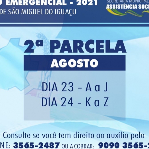 Entrega da 2ª parcela do Auxílio Emergencial Municipal será na segunda (23) e terça-feira (24)