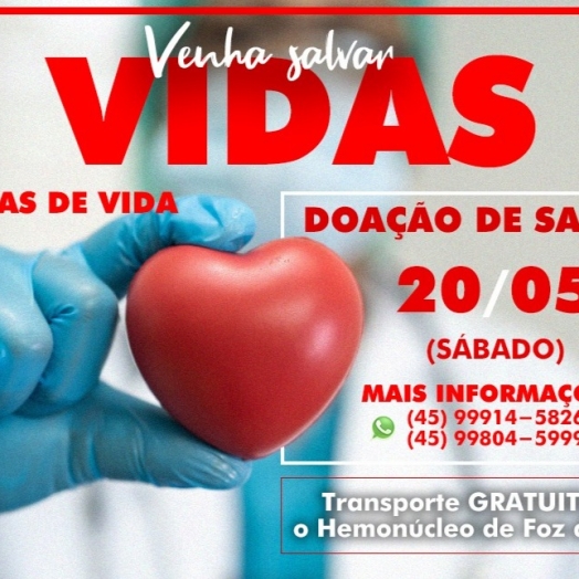 Equipe Multiprofissional convida a comunidade para doação de sangue no próximo dia 20