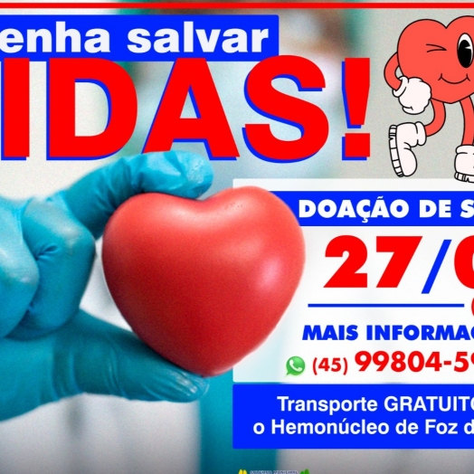 Equipe Multiprofissional de São Miguel do Iguaçu realizará mais um dia de doação de sangue