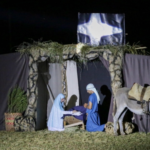 Estrutura para o Auto de Natal em Missal já está sendo montada para apresentação em Portão Ocoí