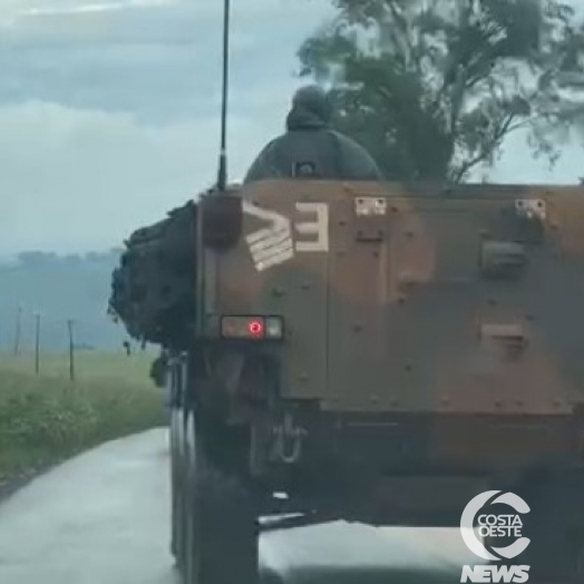 Exercício de Treinamento do Exército Brasileiro desperta curiosidade da população de Medianeira