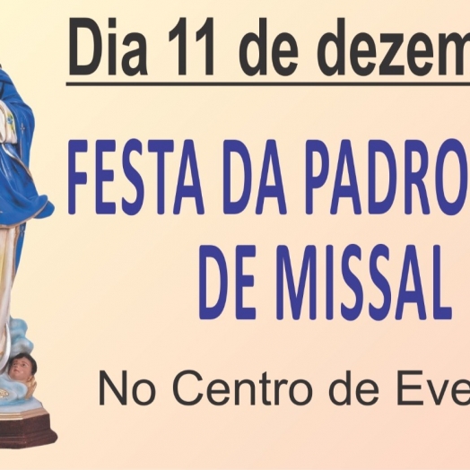 Festa da Padroeira de Missal será no dia 11