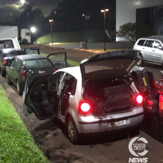 Forças policiais apreendem veículos e cigarros em Itaipulândia