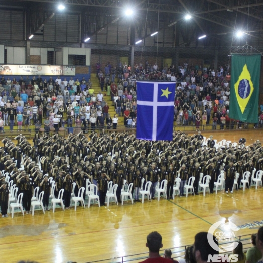 Formatura do PROERD reúne alunos, famílias e autoridades em Santa Helena