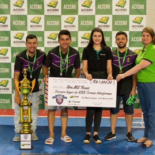 Ginásio lotado na final do XXX Interfirmas de futsal da ACISMI