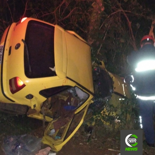 Grave acidente é registrado na Curva do Ogregon em Santa Helena