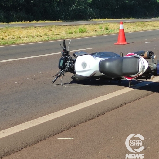 Grave acidente na BR-277 em Medianeira causa morte de motociclista