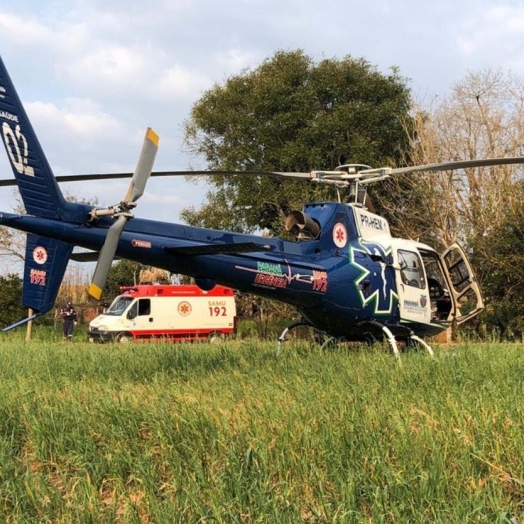 Gravemente ferido após ser agredido em Guaíra, rapaz é transferido de helicóptero