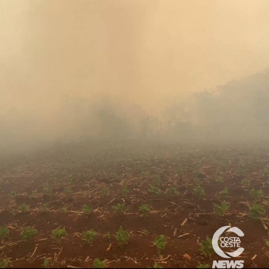 Incêndio mobiliza equipes de emergência em São Miguel do Iguaçu