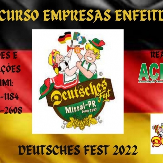 Inscrições abertas para Concurso da Empresa Mais Enfeitada para a Deutsches Fest em Missal