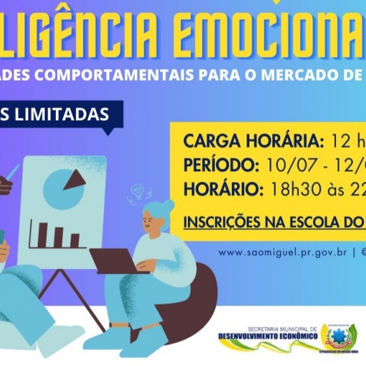 Inscrições abertas para o curso ‘Inteligência Emocional e Habilidades Comportamentais para o Mercado de Trabalho