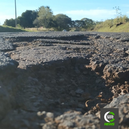 Internauta reclama de péssimas condições de rodovia que liga Missal a São Miguel do Iguaçu