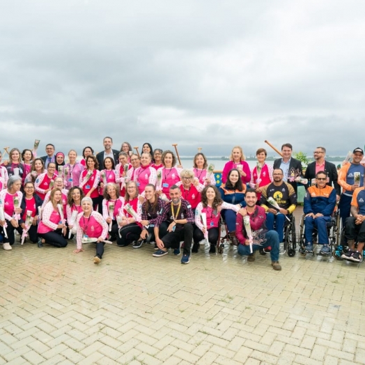 Itaipu encerra atividades do Outubro Rosa com cerimônia em homenagem à equipe Flor de Lótus