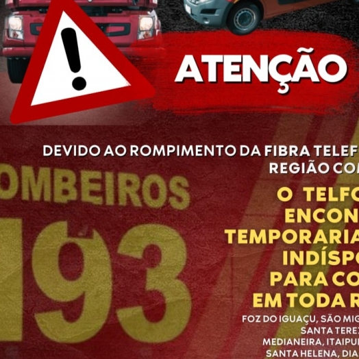 Linha 193 do Corpo de Bombeiros passa por instabilidade