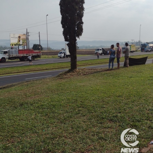 Manifestação dos caminhoneiros pede paralisação do transporte na BR 277