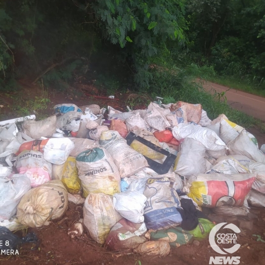 Material reciclável e lixo orgânico são descartados de forma irregular em Santa Helena