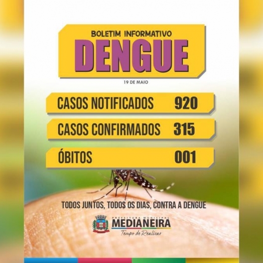 Medianeira confirma 315 casos de Dengue