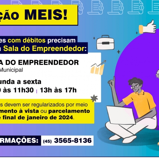 MEIS com débitos precisam procurar a Sala do Empreendedor de São Miguel