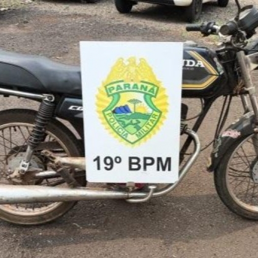 Motocicleta com registro de furto é apreendida em Santa Helena