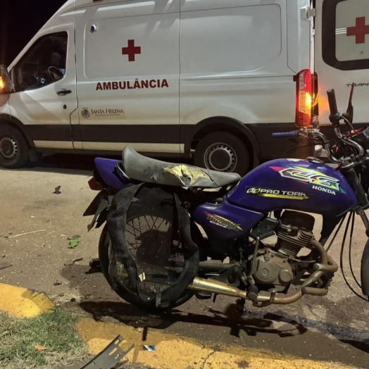 Motociclista fica gravemente ferido em acidente na PR 317 em Santa Helena