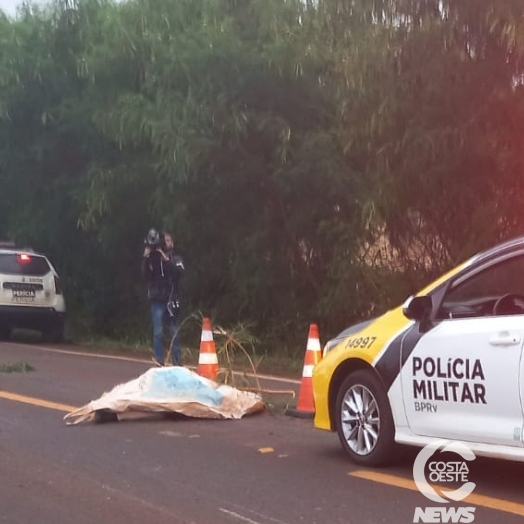 Motociclista morre em acidente na PR 495, em Missal