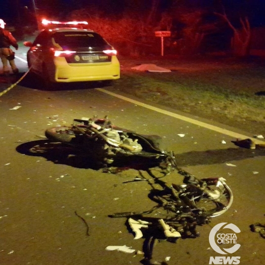 Motociclista morre em acidente na PR 495, em Santa Helena