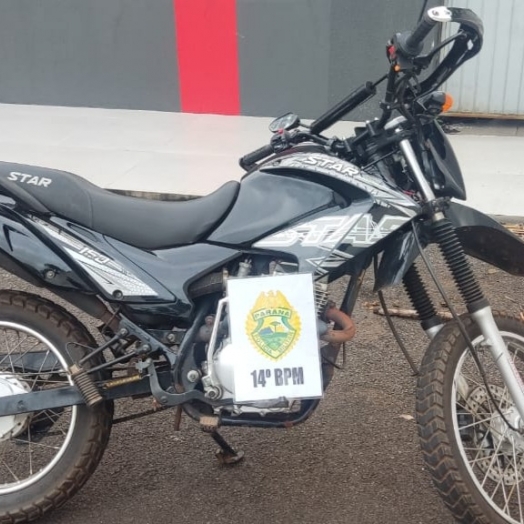 Motocilceta furtada no Paraguai é recuperada em Foz do Iguaçu