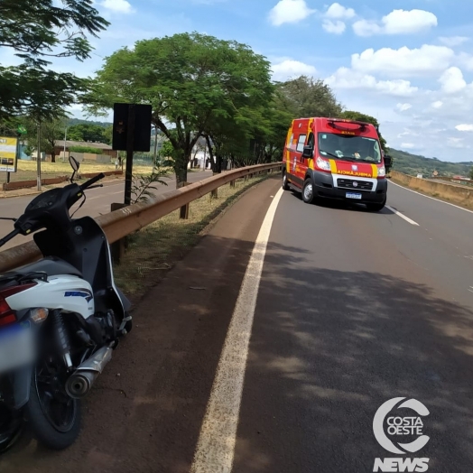 Mulheres ficam feridas após queda de motocicleta na BR-277 em São Miguel do Iguaçu