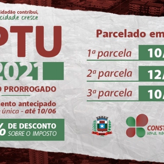 Missal prorroga prazo para pagamento do IPTU 2021