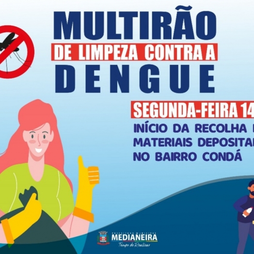 Mutirão contra dengue está sendo realizado em Medianeira