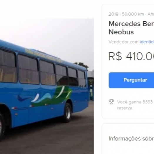 Ônibus com ar-condicionado que circulavam em Foz estão à venda no Mercado Livre