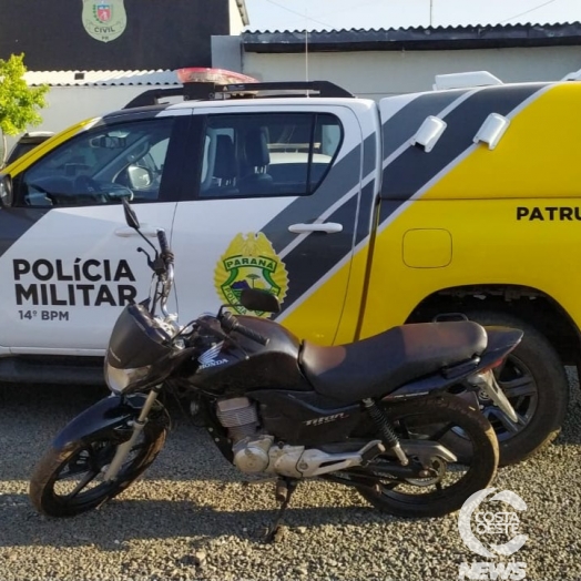 Patrulha Rural e Polícia Civil recuperam moto em São Miguel do Iguaçu