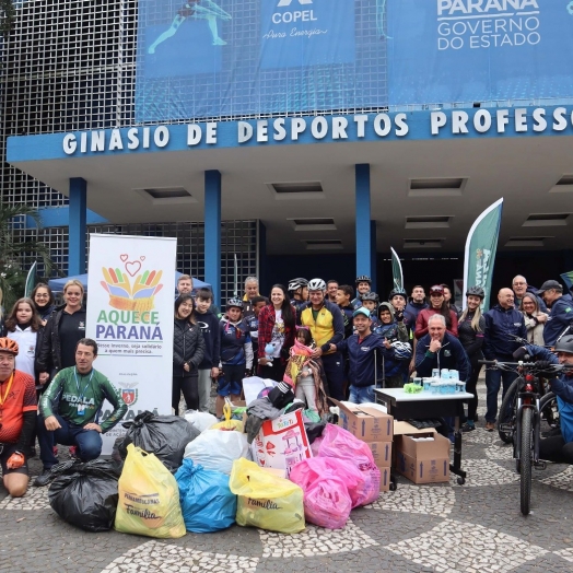 Pedala Aquece Paraná une esporte e solidariedade em diversos municípios