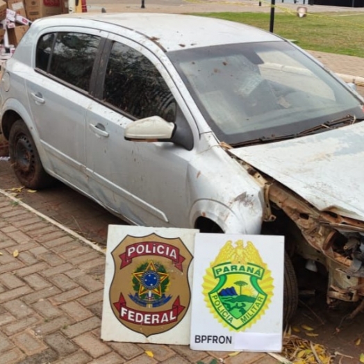 PF e BPFron realizam apreensão de uma veículo carregado com maconha