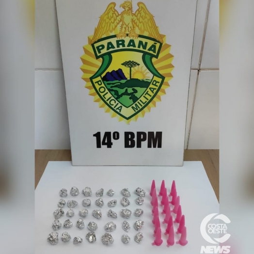 PM apreende crack e cocaína em Medianeira