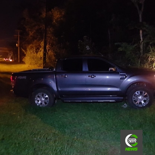 PM de Guaíra recupera caminhonete levada durante assalto em propriedade rural