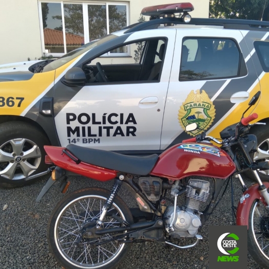 PM prende homem e recupera moto que havia sido furtada em Medianeira