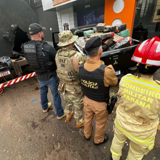 Polícia Federal, PRF e PM PR apreendem 3.190.6 Kg de maconha na cidade de Cascavel