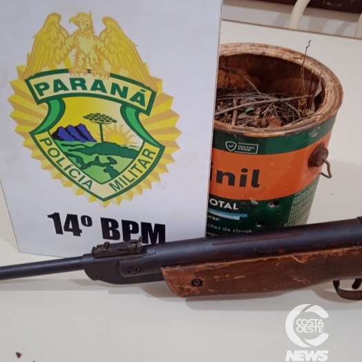 Polícia Militar apreende arma de fogo em São Miguel do Iguaçu