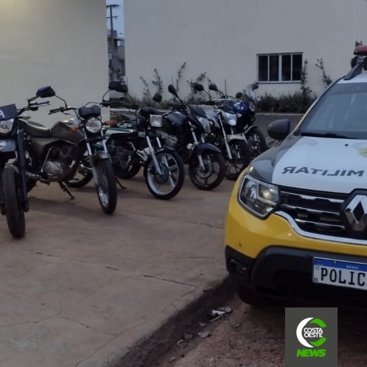 Polícia Militar apreende motocicletas durante Operação Cavalo de Aço em Medianeira