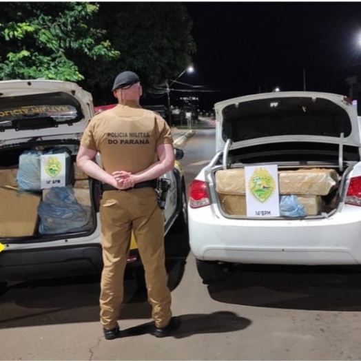 Polícia Militar de Itaipulândia apreende mais de uma tonelada de maconha e recupera veículo roubado