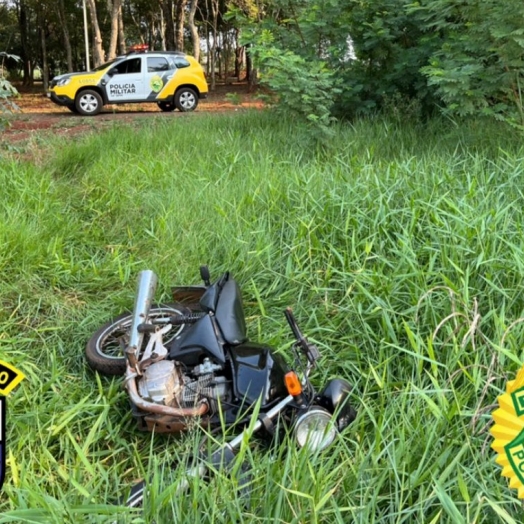 Polícia Militar de Itaipulândia recupera moto furtada