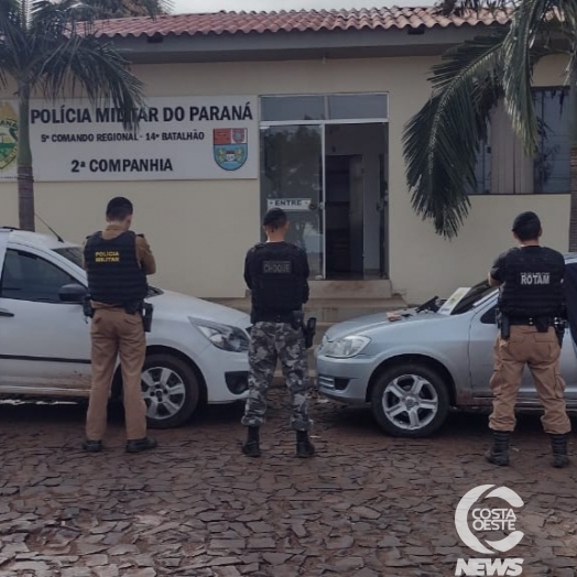 Polícia Militar de Medianeira detém quatro pessoas e recupera dois veículos roubados