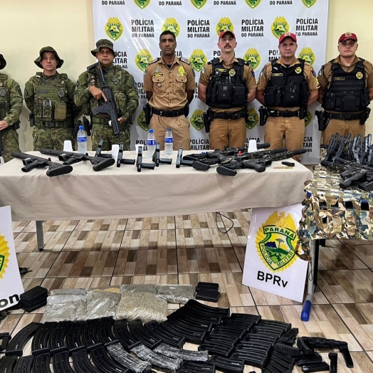 Polícia Militar do Paraná faz a maior apreensão de armas da história do estado