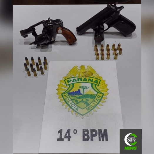 Polícia Militar prende duas pessoas e apreende armas em Medianeira