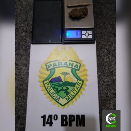 Polícia Militar detém homem com porção de maconha em São Miguel do Iguaçu