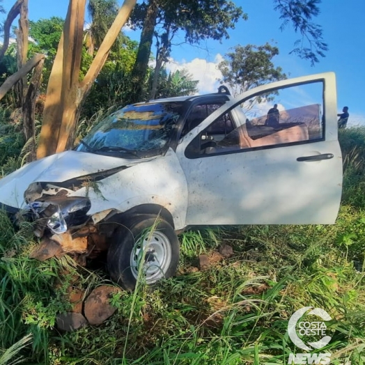 Polícia Rodoviária atende acidente na PR 488 em Diamante D